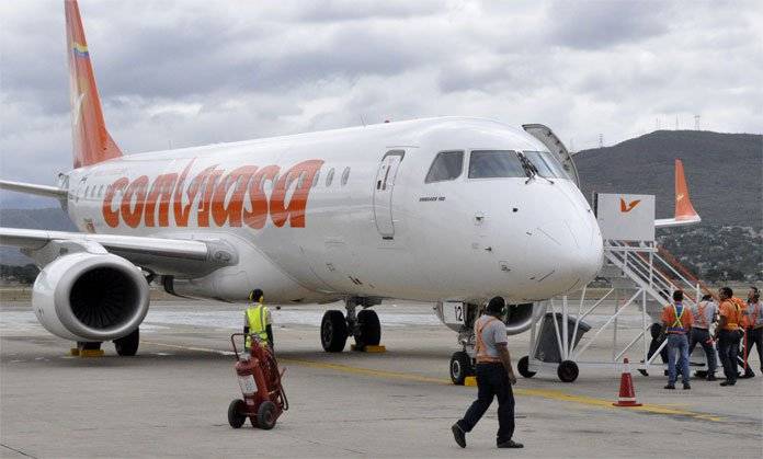 Guyana suspende la entrada de vuelos de la Conviasa