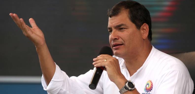 Correa comentó que la presidencia de Trump " va a hacer que resurjan gobiernos progresistas", así mismo elogió al presidente saliente Obama, a quien calificó como "simpático"/ Foto: Archivo