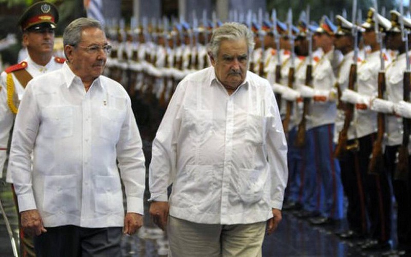 Mujica se reunió con Fidel Castro y con los dirigentes de la guerrilla de las FARC