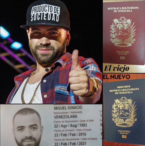 Con est imagen Nacho informó que tenia pasaporte nuevo. Foto: Instagram