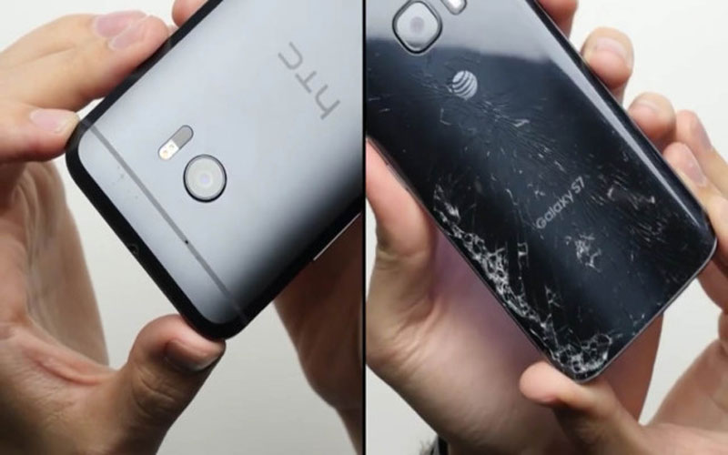 Samsung Galaxy S7 y HTC 10, son llevados a una prueba de resistencia a caídas