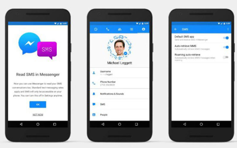 Facebook Messenger para Android ya permite mandar SMS