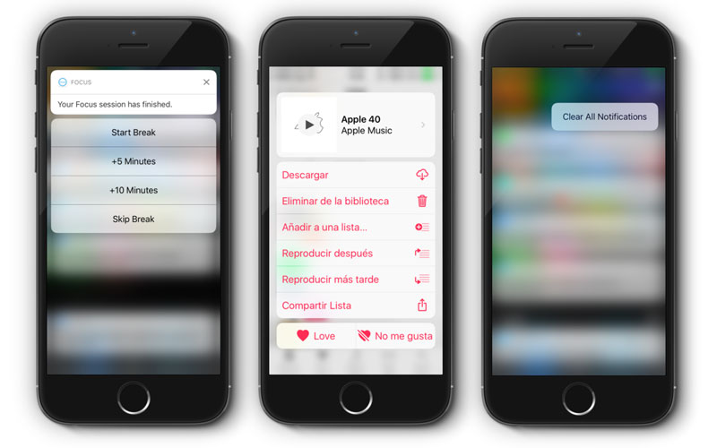 3D Touch presenta las nuevas interacciones con iOS 10