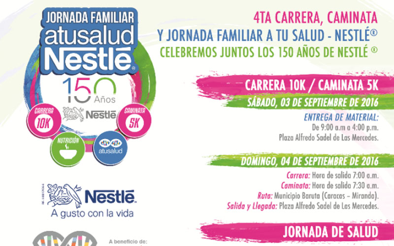 4ta edición “A tu salud - Nestlé 150 años” a beneficio de SAV
