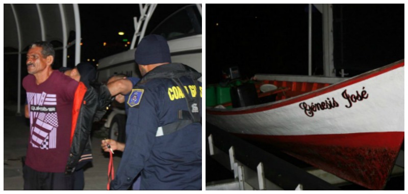 Dos venezolanos estarian transportando/ Foto: Facebook de la Guardia Costera del Caribe