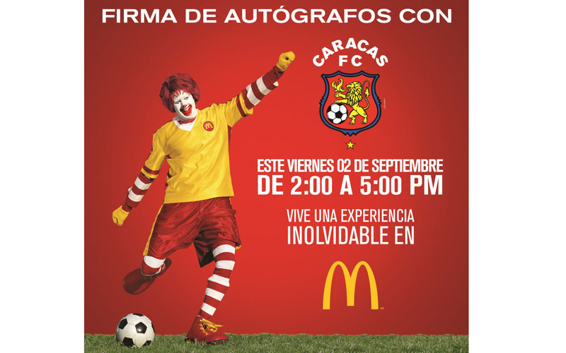 McDonald’s La Castellana será la sede del Caracas Fútbol Club