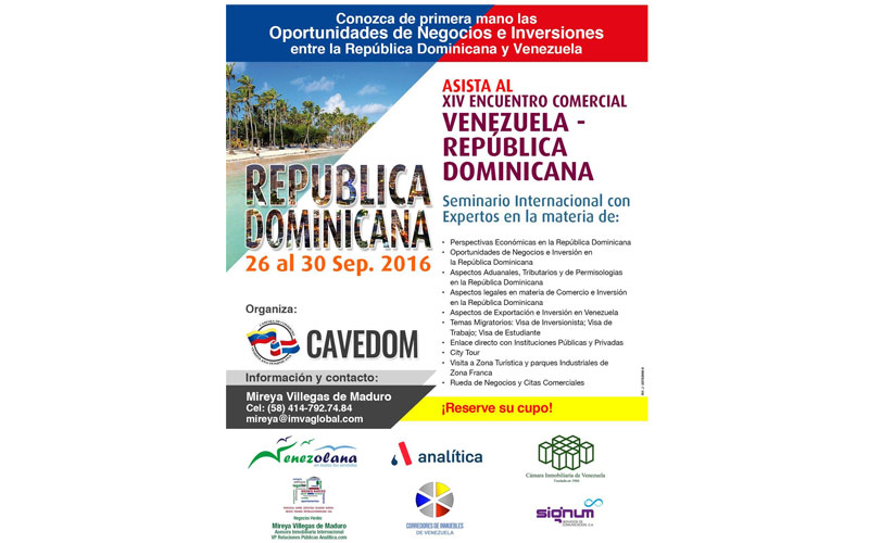 CAVEDOM invita al XIV Encuentro Comercial Santo Domingo