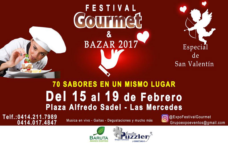 Expo Festival Gourmet & Bazar 2017” será en la Plaza Alfredo Sadel