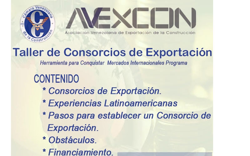 Cámara Venezolana de la Construcción invita al Taller: Consorcios de Exportación
