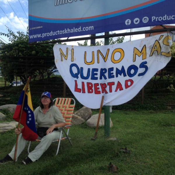 Imagen de la protesta en Carabobo