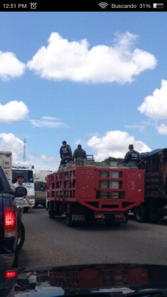 Imagen de la protesta efectuada en la autopista José Antonio Páez