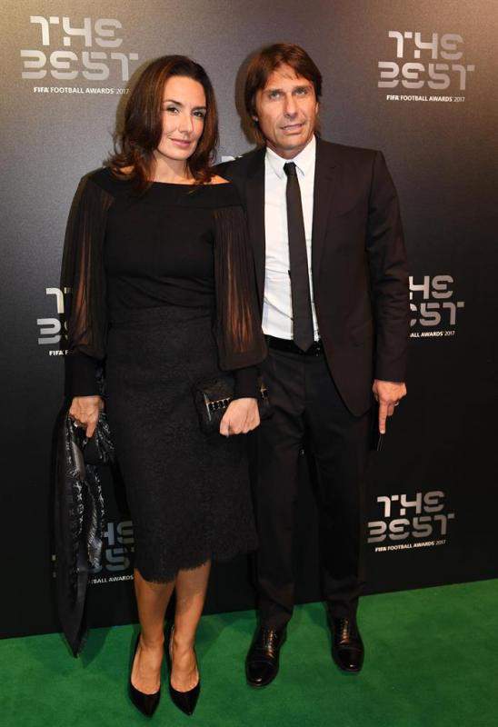Antonio Conte y su esposa / EFE