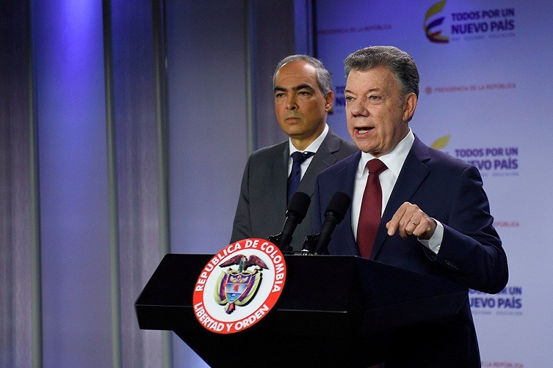 Presidente Juan Manuel Santos en el Palacio de Nariño