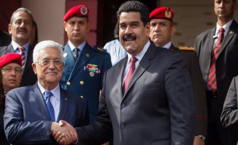 maduro con el presidente de palestina mahmud abas