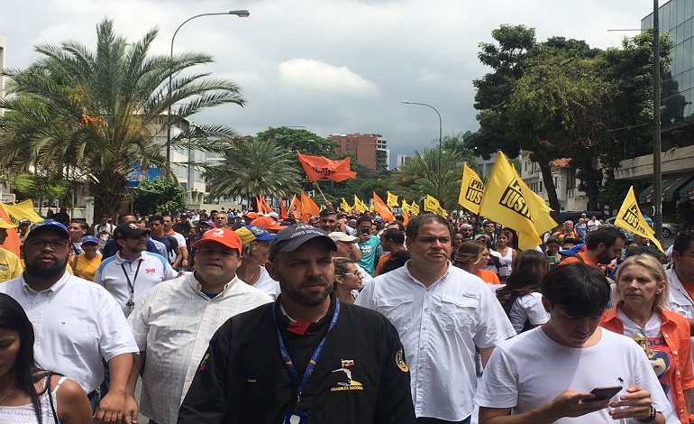 marcha frente amplio venezuela libre sede oea caracas