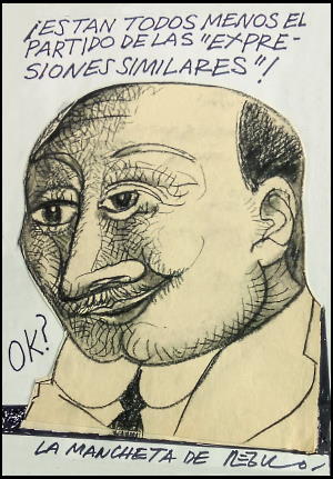 Caricatura de Régulo con rostro y texto relacionado con el CNE y las elecciones