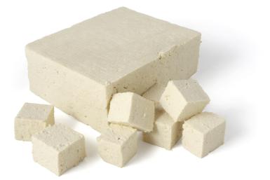 Organic Tofu Isolated on White
