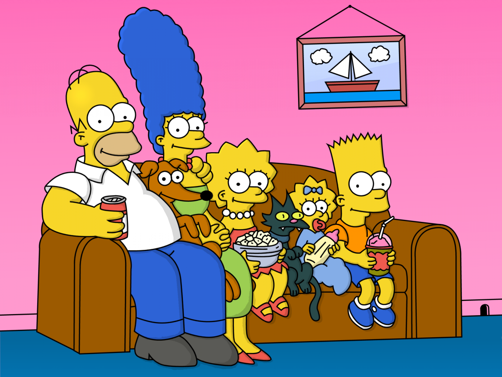 Los Simpson ven televisión