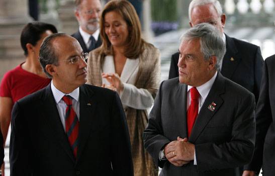 Felipe Calderón y Sebastián Piñera