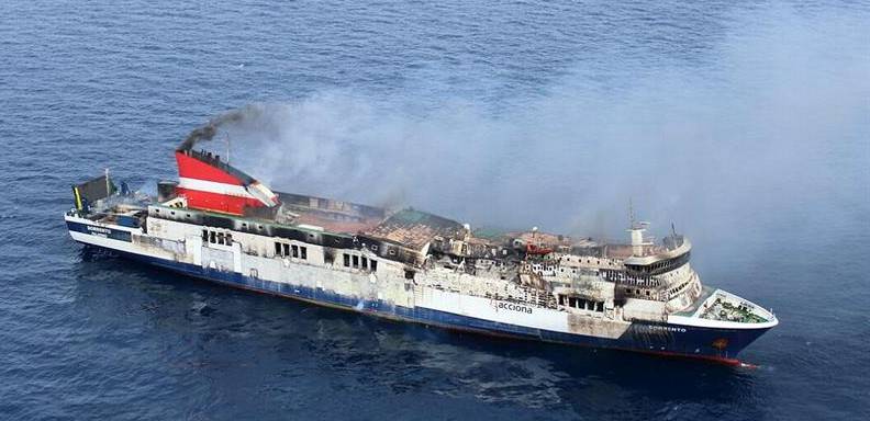 Se desconocen las causas del incendio del ferry