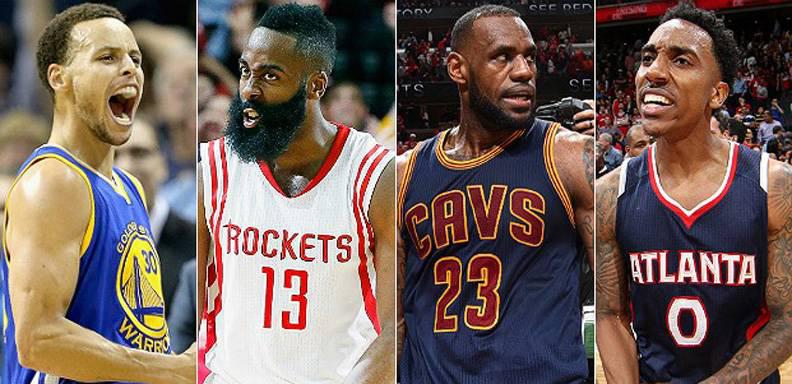 Warriors, Rockets, Cavs y Hawks buscarán disputar el título del la NBA