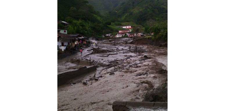 Así quedó parte del sector "Las Margaritas" del municipio Salgar, Antioquia, tras fuertes lluvias