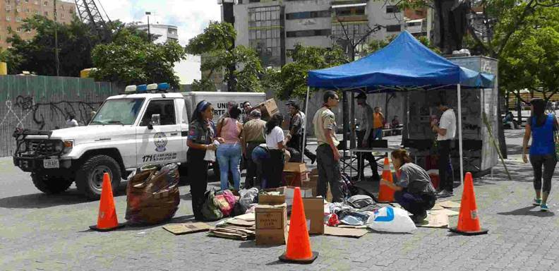 Instalan centro de acopio en Chacao para los afectados por lluvias en Guasdualito/ Foto: Alcadía de Chacao