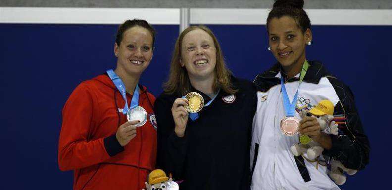Andreina Pinto ganó a medalla de bronce en los 800 libres de los Juegos Panamericanos/ Foto: EFE
