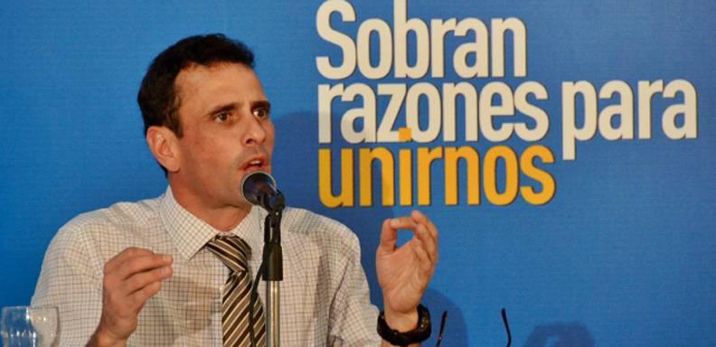 Capriles Radonski expuso las medidas ecnómicas que harán que el país "llegue a diciembre"
