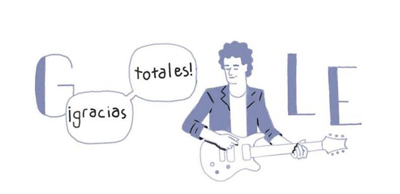 Hoy Google dedicó su doodle a Gustavo Cerati
