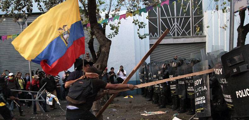 Protestan en Ecuador en rechazo a las políticas de Gobierno