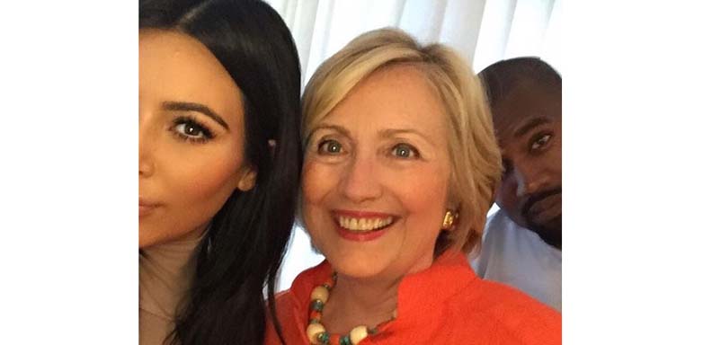 Kim Kardashian se tomó foto con Hillary Clinton