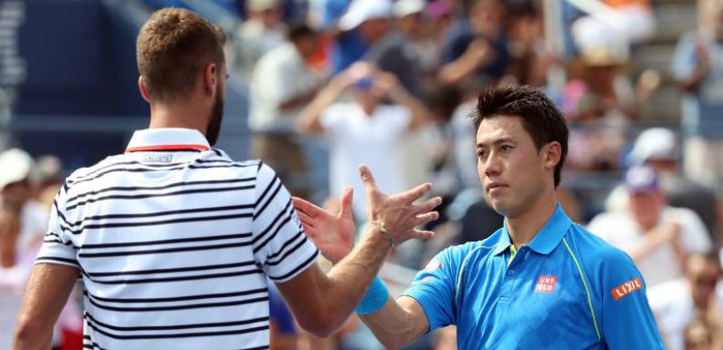 El japonés Kei Nishikori fue eliminado este lunes en primera ronda del US Open al caer en cinco sets ante el francés Benoit Paire, el número 41º en el ránking mundial