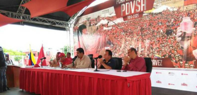 El presidente de la República, Nicolás Maduro, participó este sábado en una jornada de trabajo en la Faja Petrolífera del Orinoco Hugo Chávez Frías