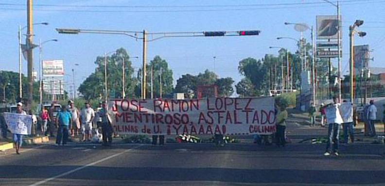 Manifestantes exigen asfaltado en las calles de Puerto Ordaz