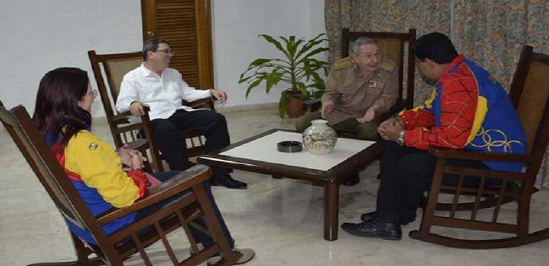 Maduro llegó a Cuba el pasado jueves para felicitar a Fidel Castro por su 89 cumpleaños