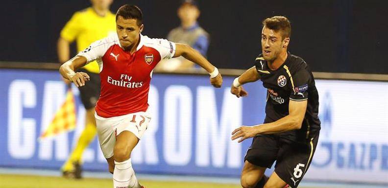Arsenal perdió ante el Dinamo de Zagreb por 2-1, con un gol para los croatas marcado por el chileno Junior Fernándes que puso cifras definitivas al marcador
