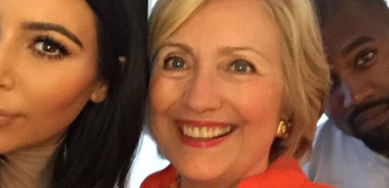 Cuando conoció a Clinton, Kardashian dijo que el próximo selfie se lo tomaría con Donald Trump