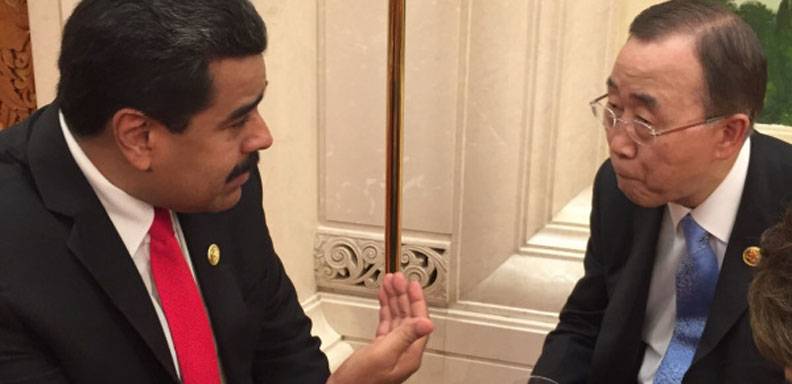 Maduro solicitó ayuda a Ban Ki-Moon para detener éxodo de colombianos hacia Venezuela