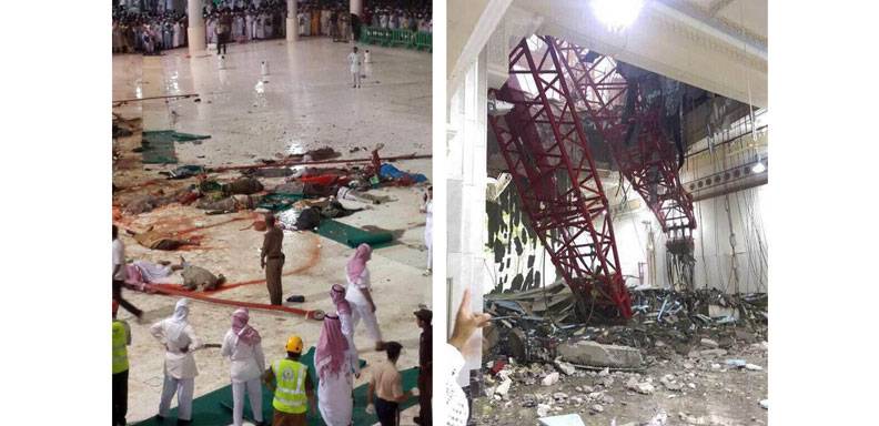 Más de 80 muertos tras desplomarse grúa en la Mezquita de La Meca/ Fotos: EFE