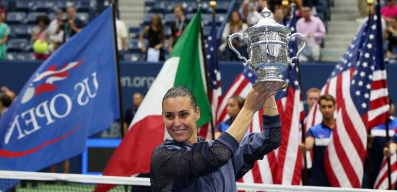 Flavia Pennetta se proclama campeona del US Open tras derrotar a Roberta Vinci con parciales de 7-6 6-2 /Foto: AFP