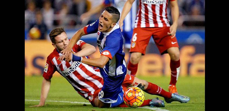 Atlético de Madrid tropieza en su objetivo de adelantar a los punteros de la Liga, Real Madrid y Barcelona, al empatar con el Deportivo La Coruña este viernes/ Foto: EFE