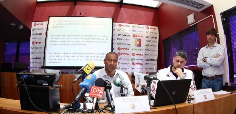 Noel Sanvicente, ofreció una rueda de prensa este viernes a los medios de comunicación en a las 11am, en el auditorio de la Federación Venezolana de Fútbol