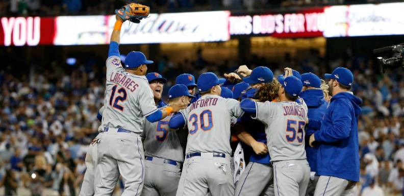 Daniel Murphy guió a los Mets de Nueva York a una victoria de 3x2 sobre los Dodgers de Los Angeles y a la final por el título de la Liga Nacional