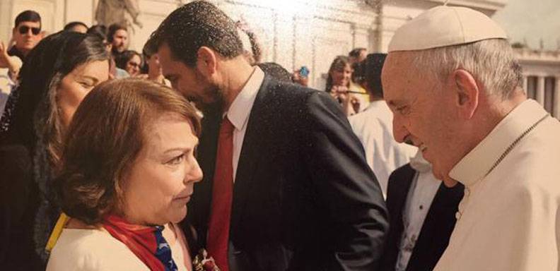 Mitzy Capriles se reunió con el papa