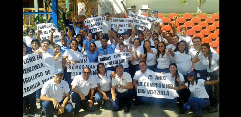 En más de 19 ciudades de Venezuela, trabajadores de Polar exigieron el cese de ataques por parte del gobierno nacional /Foto: @TodosSomosPolar