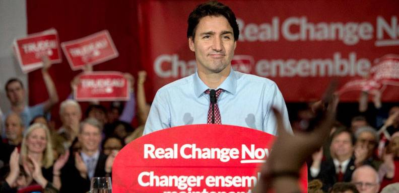 Justin Trudeau, lider del partido liberal de Canadá, será el nuevo Primer ministro / Foto: AFP