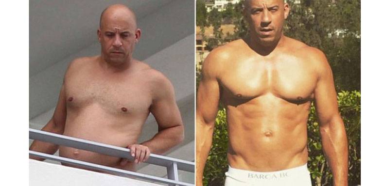 Vin Diesel dejó los ejercicios a un lado en sus vacaciones en Miami /Foto: dailymail.co.uk