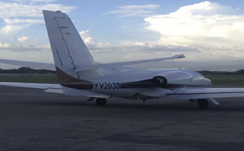 A small Cessna plane, model 500 Citation-I, which was used by two of Venezuelan President Nicolas Maduro's relatives Franqui Francisco Flores de Freitas and Efain Antonio Campo Flores, according to Haiti's National Police, is seen parked at the airport in Port-au-Prince in Haiti, in this undated photo distributed by Haiti's National Police on November 12, 2015. The two nephews of Maduro's wife, Cilia Flores have been indicted in the U.S. for cocaine smuggling, according to court papers on Thursday, following an international sting that Venezuela cast as an "imperialist" attack. REUTERS/Haiti National Police/Handout via Reuters ATTENTION EDITORS - THIS PICTURE WAS PROVIDED BY A THIRD PARTY. REUTERS IS UNABLE TO INDEPENDENTLY VERIFY THE AUTHENTICITY, CONTENT, LOCATION OR DATE OF THIS IMAGE. FOR EDITORIAL USE ONLY. NOT FOR SALE FOR MARKETING OR ADVERTISING CAMPAIGNS. THIS PICTURE IS DISTRIBUTED EXACTLY AS RECEIVED BY REUTERS, AS A SERVICE TO CLIENTS.