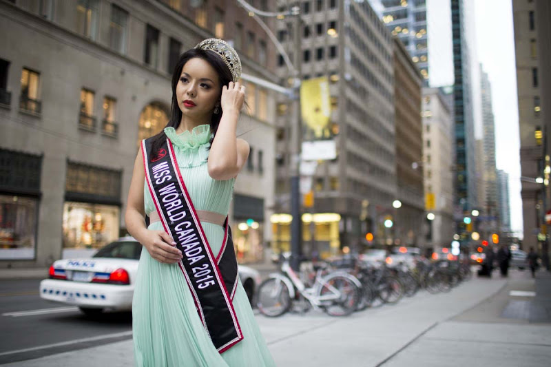 Miss Mundo Canadá 2015, de origen chino, es una conocida activista de derechos humanos